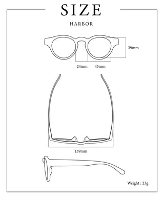 HARBOR CLEAR tortoise brown